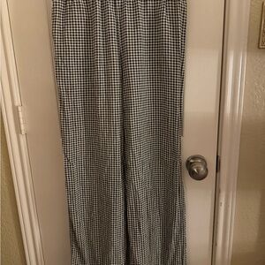 a new day Black and White Gingham Pants